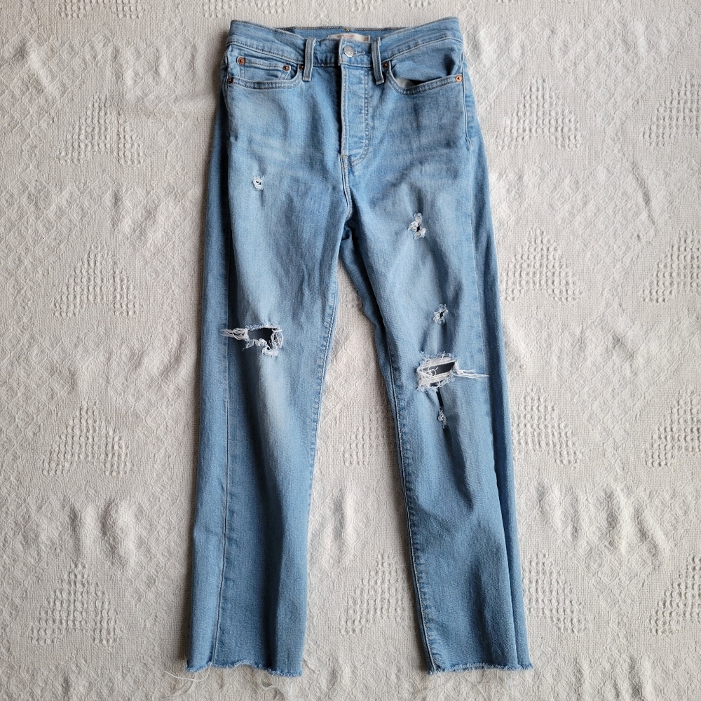 Levi's Distressed Wedgie Straight Fit 90's Casual Denim Jeasns